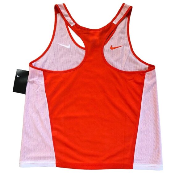 Nike Womens Reversible Pinnie Sleeveless Lacrosse Jersey Orange/White Large New - Picture 3 of 16